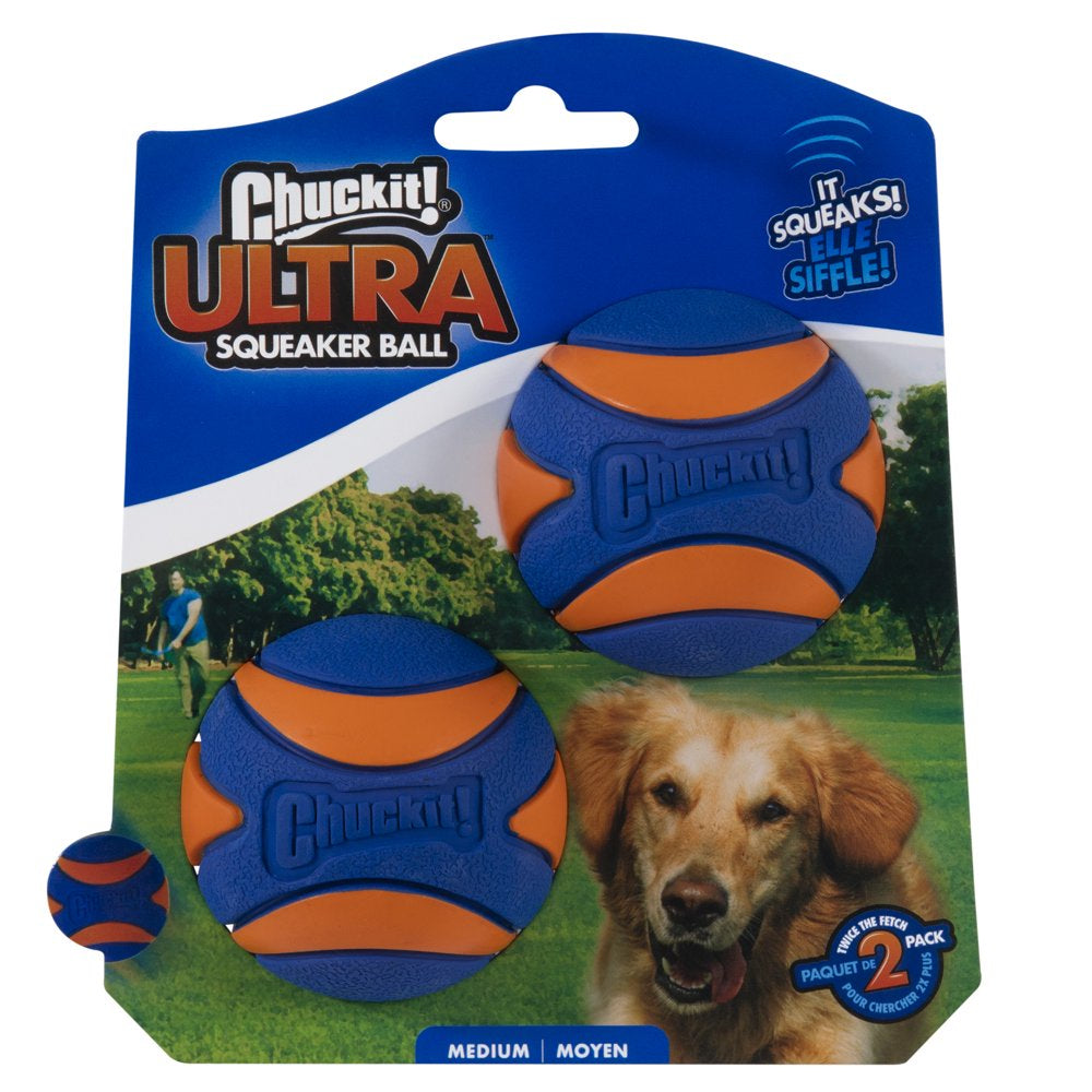 Canine Hardware Chuckit! Ultra Squeaker High Bounce Dog Toy Ball, Medium Animals & Pet Supplies > Pet Supplies > Dog Supplies > Dog Toys Doskocil Manufacturing Co Inc 2 M 