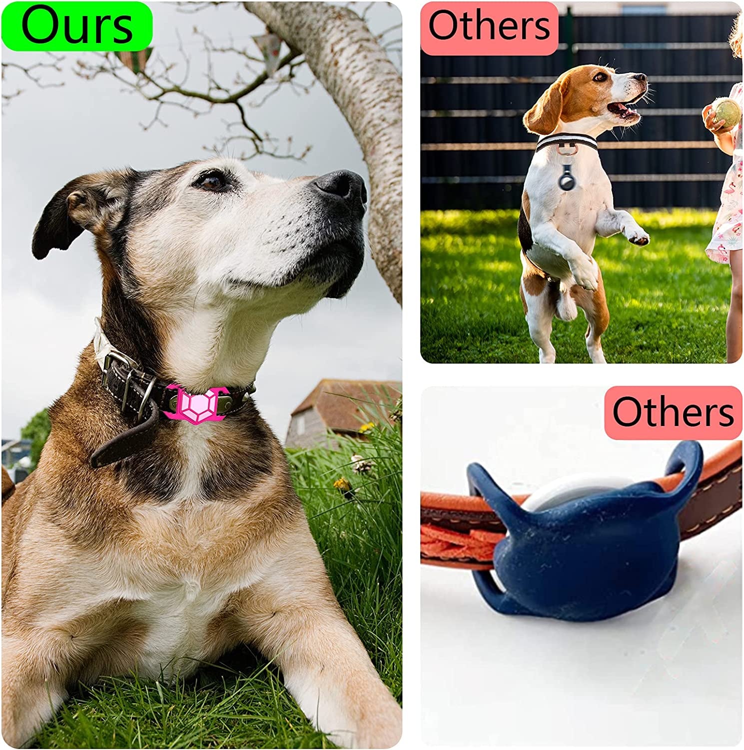 Protective Case Compatible for Apple Airtags for Dog Cat Collar Pet Loop Holder, Airtag Holder Accessories with Screen Protectors, Air Tag Silicone Cover for Pet Collar Electronics > GPS Accessories > GPS Cases Wustentre   