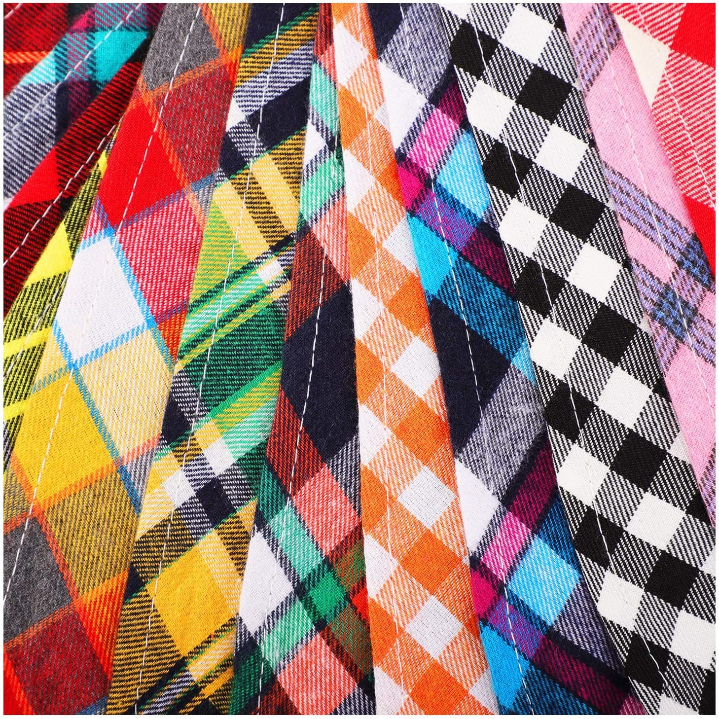 Segarty Dog Bandanas, 30 Pack 22.8"X15.7" Pet Triangle Scarf Plaid Bibs Accessories Bulk for Medium Small Dogs Cats Large Puppy Dogs, Adjustable Washable Reversible Boy Pets Birthday Kerchief Animals & Pet Supplies > Pet Supplies > Dog Supplies > Dog Apparel Petarty   