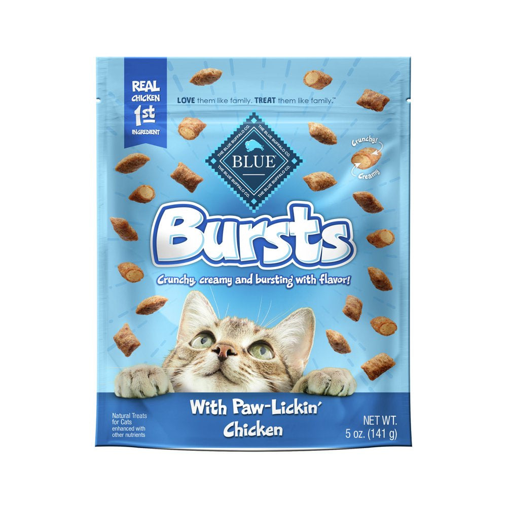 Blue Buffalo Bursts Chicken Flavor Crunchy Treats for Cats, Whole Grain, 5 Oz. Bag Animals & Pet Supplies > Pet Supplies > Cat Supplies > Cat Treats Blue Buffalo Chicken  