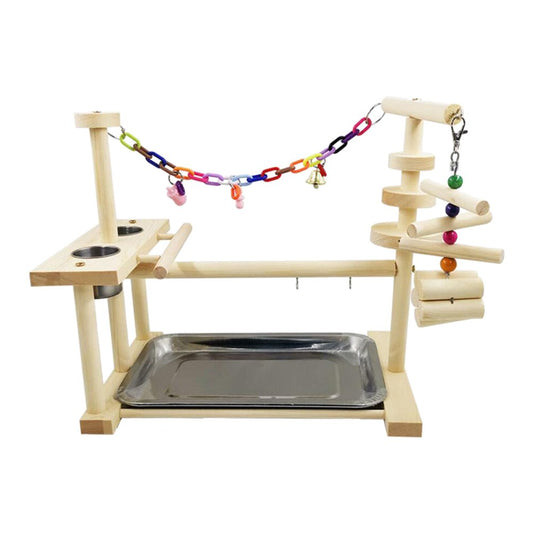 Bird Playground Parrot Playstand Cockatiel Play Perch Gym Playpen Ladder Swing Chew Toy with Feeder Cups for Accessories Exercise Platform Animals & Pet Supplies > Pet Supplies > Bird Supplies > Bird Gyms & Playstands perfk   