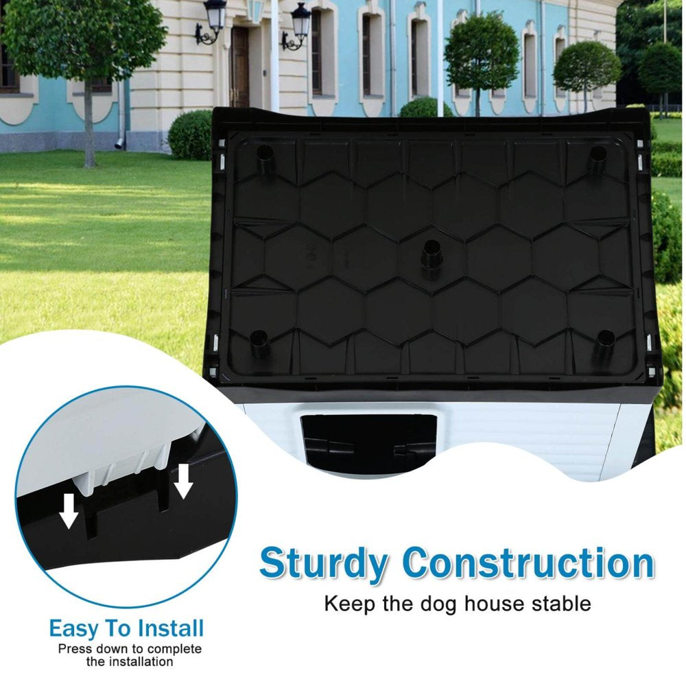 Plastic Dog House for Small Medium Large Dogs, 26 Inch High Large Doghouse Indoor Outdoor Durable Waterproof Pet House with Base Support for Winter Animals & Pet Supplies > Pet Supplies > Dog Supplies > Dog Houses Dog House   