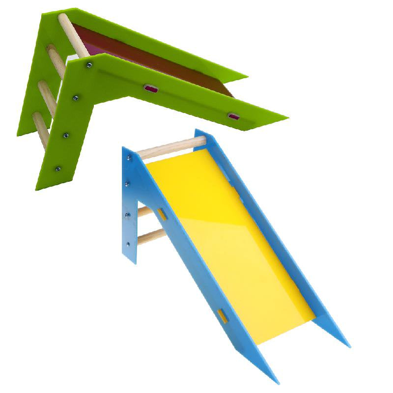 OOKWE Parrot Toy Bird Intelligence Skill Training Slide and Crawling Ladder Parrot Educational Toys Parakeet Funny Perch Toy Animals & Pet Supplies > Pet Supplies > Bird Supplies > Bird Ladders & Perches OOKWE   