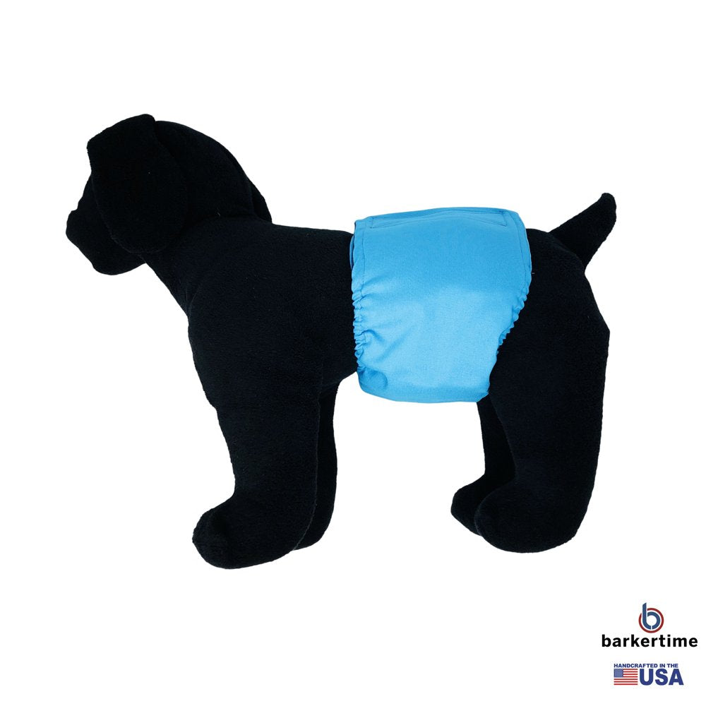 Barkertime Sky Blue Washable Dog Belly Band Male Wrap - Made in USA Animals & Pet Supplies > Pet Supplies > Dog Supplies > Dog Diaper Pads & Liners Barkertime   