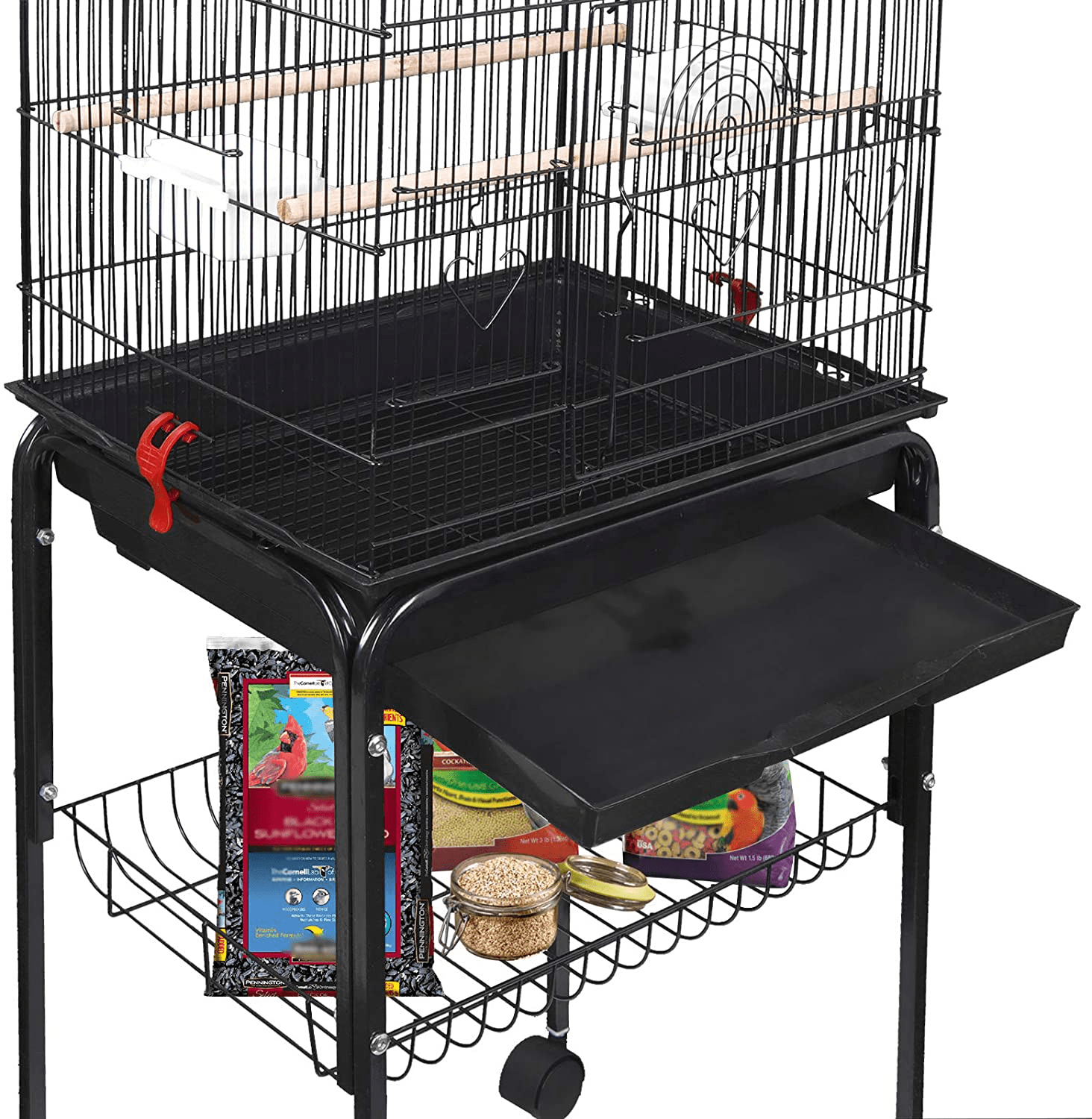 59.3'' Bird Cage Detachable Rolling Stand Medium Pet Birdcage for Cockatiel Sun Conure Parakeet Finch Budgie Lovebird Canary Pet Bird Cage Animals & Pet Supplies > Pet Supplies > Bird Supplies > Bird Cages & Stands Nova Microdermabrasion   