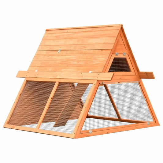 59.8In Wooden Rabbit Hutch Bunny Cage Small Animals Habitat with Ramp, Indoor/Outdoor, Solid Pine & Fir Wood Animals & Pet Supplies > Pet Supplies > Small Animal Supplies > Small Animal Habitats & Cages VIK   
