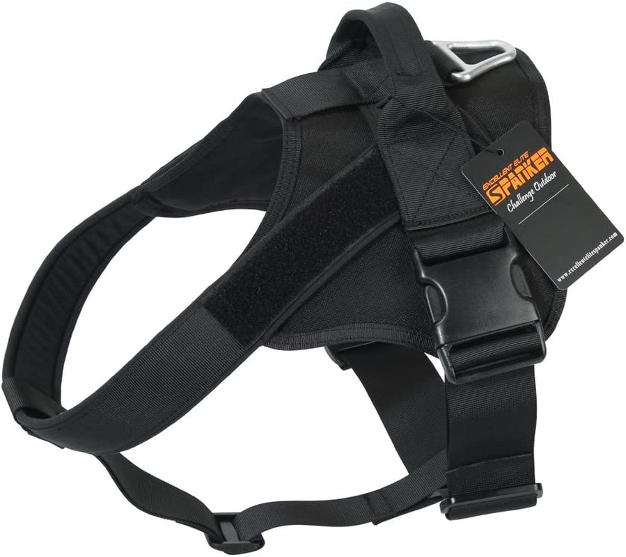 EXCELLENT ELITE SPANKER Tactical Dog Harness Patrol K9 Harness Service Dog Vest Military Dog Vest Working Dog Vest with Handle(Black-L) Animals & Pet Supplies > Pet Supplies > Dog Supplies > Dog Apparel EXCELLENT ELITE SPANKER Black XS 