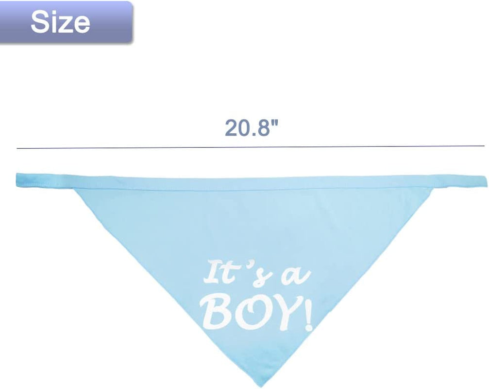 It’S a Boy or It’S a Girl Dog Bandana Pregnancy Announcement Dog Bandana Baby Announcement Triangle Pet Scarf Scarves Gender Reveal Photo Prop Blue Animals & Pet Supplies > Pet Supplies > Dog Supplies > Dog Apparel Barleygoo   