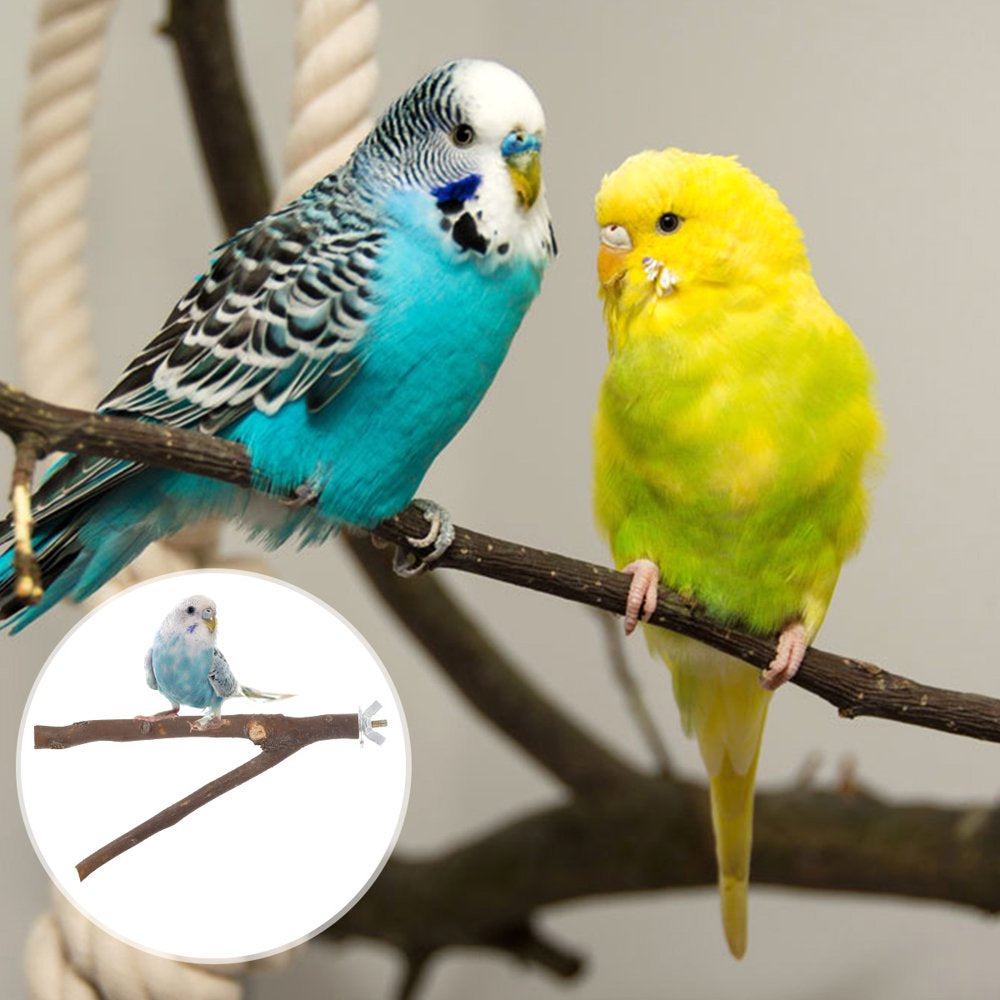 Harupink Parrot Bird Perches Natural Wood Bird Standing Stick Parrot Perch Stand Platform Wooden Exercise Climbing Paw Grinding Toy Birdcage Accessories for Parakeet Parrot Budgie Lovebirds Animals & Pet Supplies > Pet Supplies > Bird Supplies > Bird Cage Accessories Harupink   