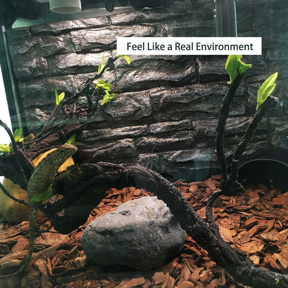 Sardfxul Reptile Plants Plastic Artificial Jungle Forest Branches Vines for Amphibian for Tank Pet Realistic Habitat Decorations