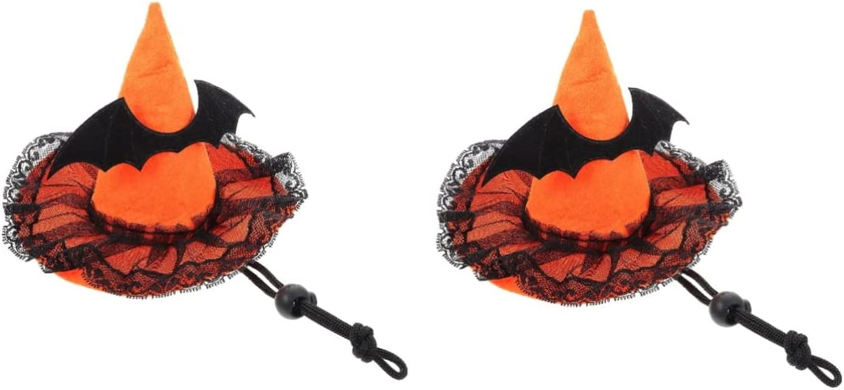Balacoo Wizard Hat Adorable Decorative Costume for Props Witch Headgear Theme with Costumes Cute Supply Cone Lace Pet Dog Wear-Resistant Supplies Themed Hats Bat Black Pumpkin Funny