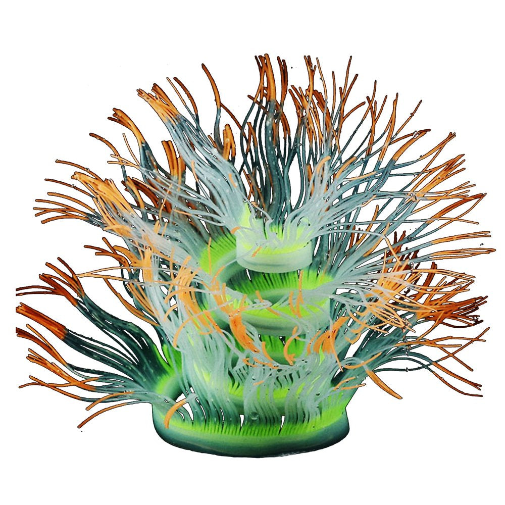 Sijiali Fish Tank Landscape Soft Colorful Artificial Coral Anemone Aquarium Plant Decor