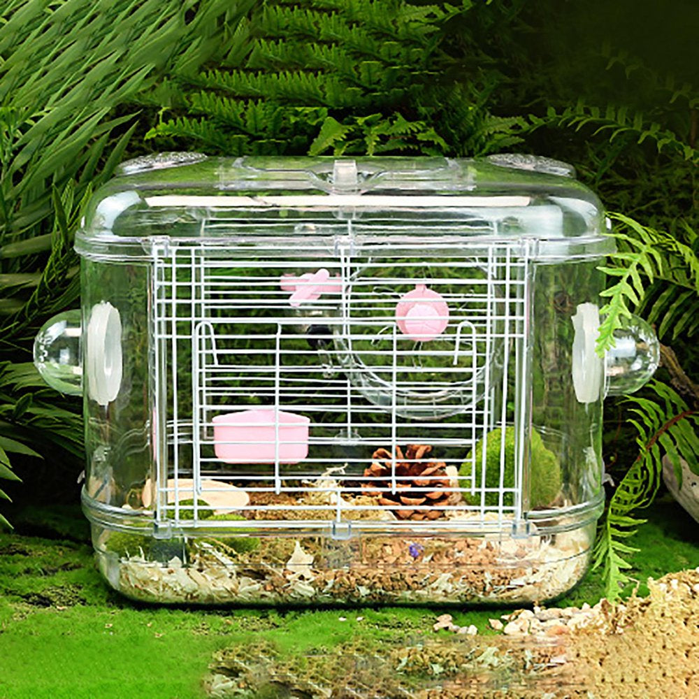 Portable Hamster Cage Breathable Habitat for Chinchilla Mouse Small Animals Animals & Pet Supplies > Pet Supplies > Small Animal Supplies > Small Animal Habitats & Cages SunniMix   