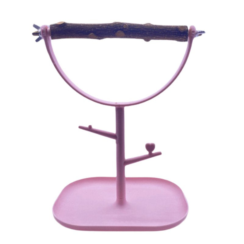 Walbest Bird Perch Stand,Bird Stand Anti-Skid Chassis Training Rack Creative Parrot Exercise Gym Playstand Bird Toy Animals & Pet Supplies > Pet Supplies > Bird Supplies > Bird Gyms & Playstands Walbest One Size Pink 2 