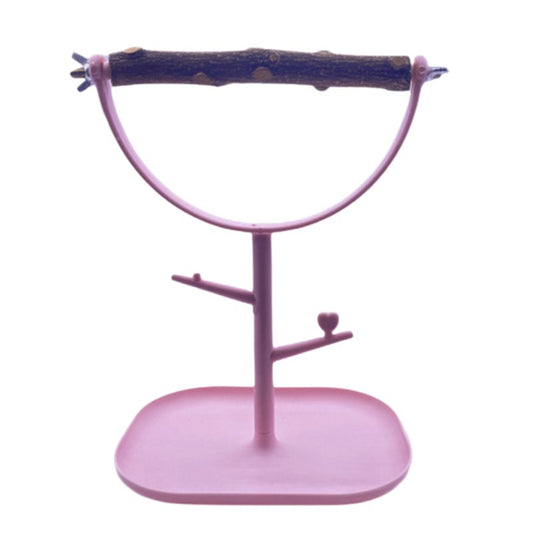 Walbest Bird Perch Stand,Bird Stand Anti-Skid Chassis Training Rack Creative Parrot Exercise Gym Playstand Bird Toy Animals & Pet Supplies > Pet Supplies > Bird Supplies > Bird Gyms & Playstands Walbest One Size Pink 2 