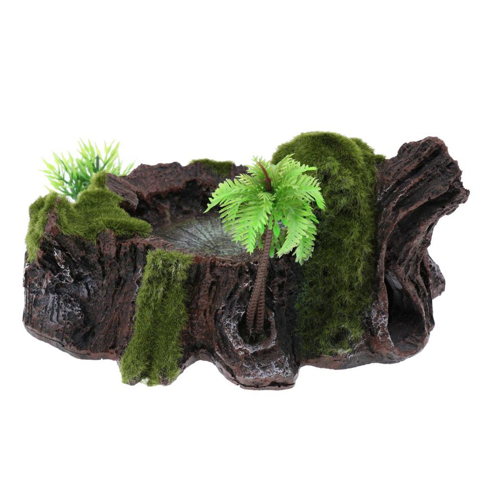 Plant Decor Resin Amphibians and Reptile Feeding Water Drinking Food Dish Tray Pet Tortoise Gecko Spider Animals & Pet Supplies > Pet Supplies > Reptile & Amphibian Supplies > Reptile & Amphibian Food Generic   