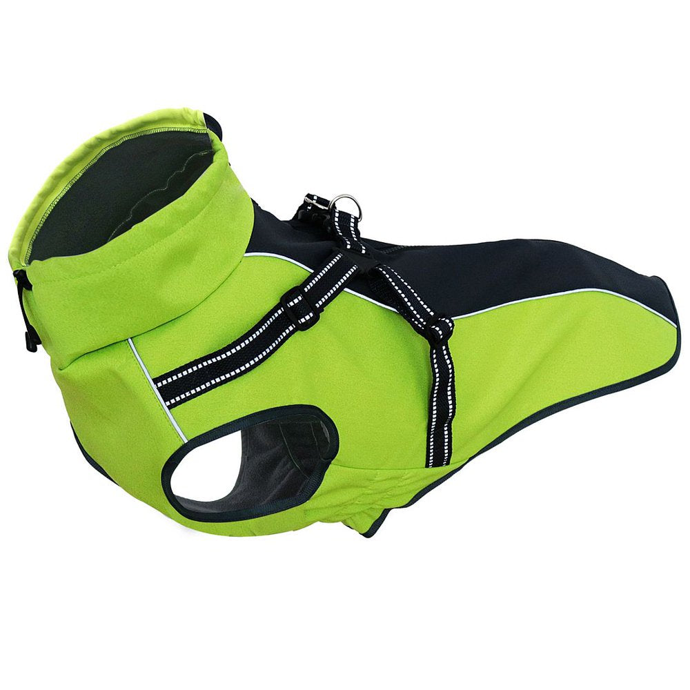 Hiheart Softshell Pet Apparel Rainproof Large Dog Coat Windbreaker Fluorescence M Animals & Pet Supplies > Pet Supplies > Dog Supplies > Dog Apparel Daai Apparel Co LTD   