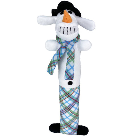 Multipet Snowman Loofa Dog Toy with Squeaker, 12 In. Animals & Pet Supplies > Pet Supplies > Dog Supplies > Dog Toys Multipet   