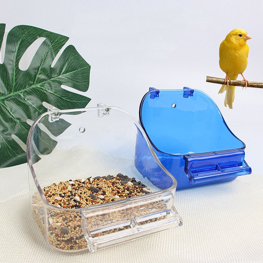 Pet Bird Bath Box Parrot Bathing Tub Bird Cage Accessory for Parakeet Canary Animals & Pet Supplies > Pet Supplies > Bird Supplies > Bird Cage Accessories BYDEZCON   