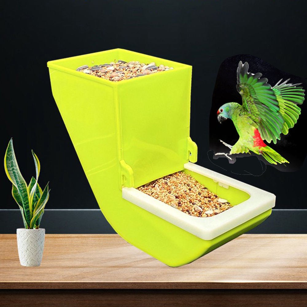 Pet Enjoy Parrot Automatic Feeder,No-Mess Bird Feeder,Large Capacity Bird Seed Food Container Cage Accessories for Budgerigar Canary Cockatiel Animals & Pet Supplies > Pet Supplies > Bird Supplies > Bird Cage Accessories Pet Enjoy   