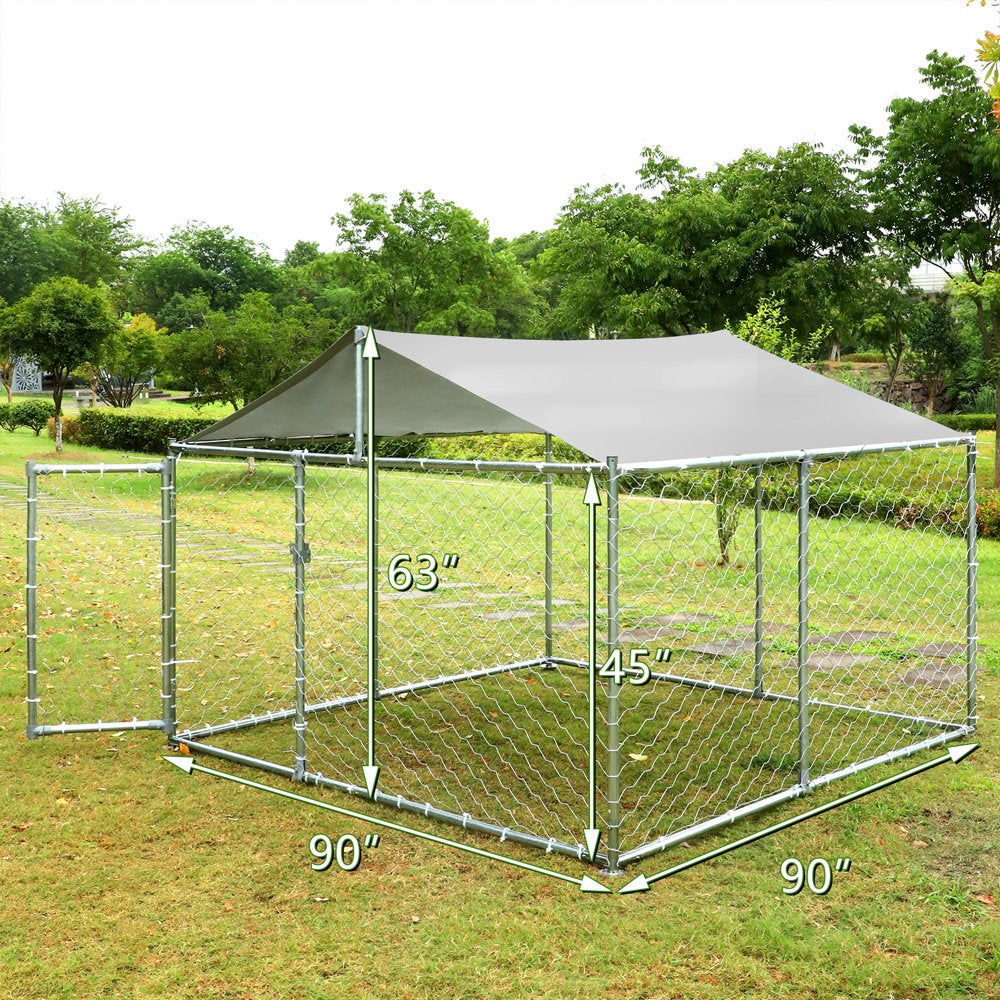 Magic Union Outdoor Dog Kennel,Large Dog Playpen Outdoor Dog Fence for Backyard Dog Run with Waterproof Cover Animals & Pet Supplies > Pet Supplies > Dog Supplies > Dog Kennels & Runs Magic Union   