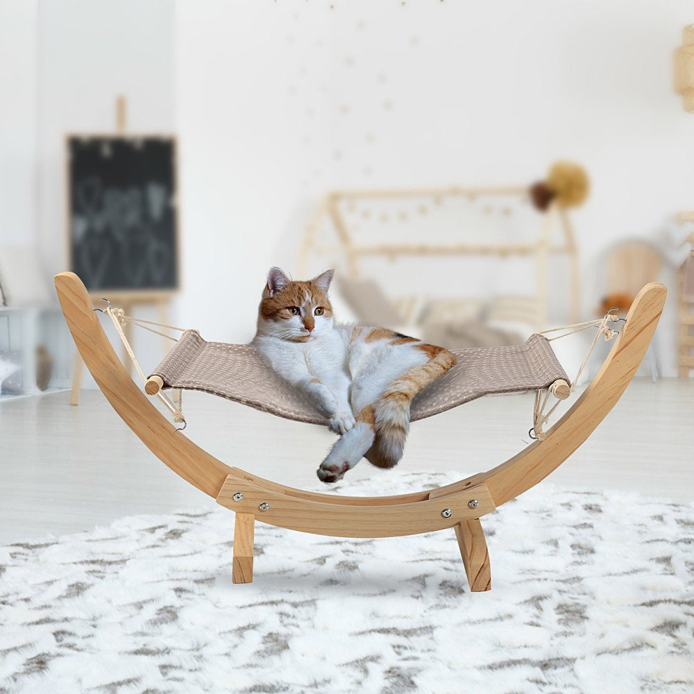 KARMAS PRODUCT Cat Hammock Bed Pet Hanging Bed with Solid Wood Stand Heavy Duty Pet Perch for Kitty Sleeping and Playing Animals & Pet Supplies > Pet Supplies > Cat Supplies > Cat Beds KARMAS PRODUCT   