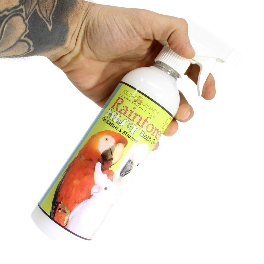 Rainforest Mist Bath Spray for Cockatoos and Macaws 17Oz Animals & Pet Supplies > Pet Supplies > Bird Supplies > Bird Treats King's Cages   