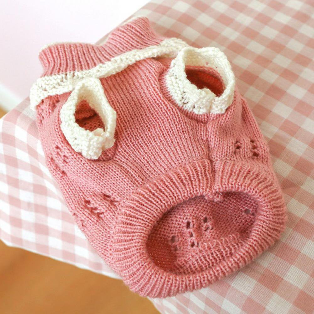 Small Dog Sweater Warm Pet Sweater Cute Knitted Flowers Blossoming Dog Sweaters for Small Dogs Girls Boys, Cat Sweater Dog Sweatshirt Clothes Coat Apparel for Small Dog Puppy Kitten Cat Animals & Pet Supplies > Pet Supplies > Dog Supplies > Dog Apparel Alvage   