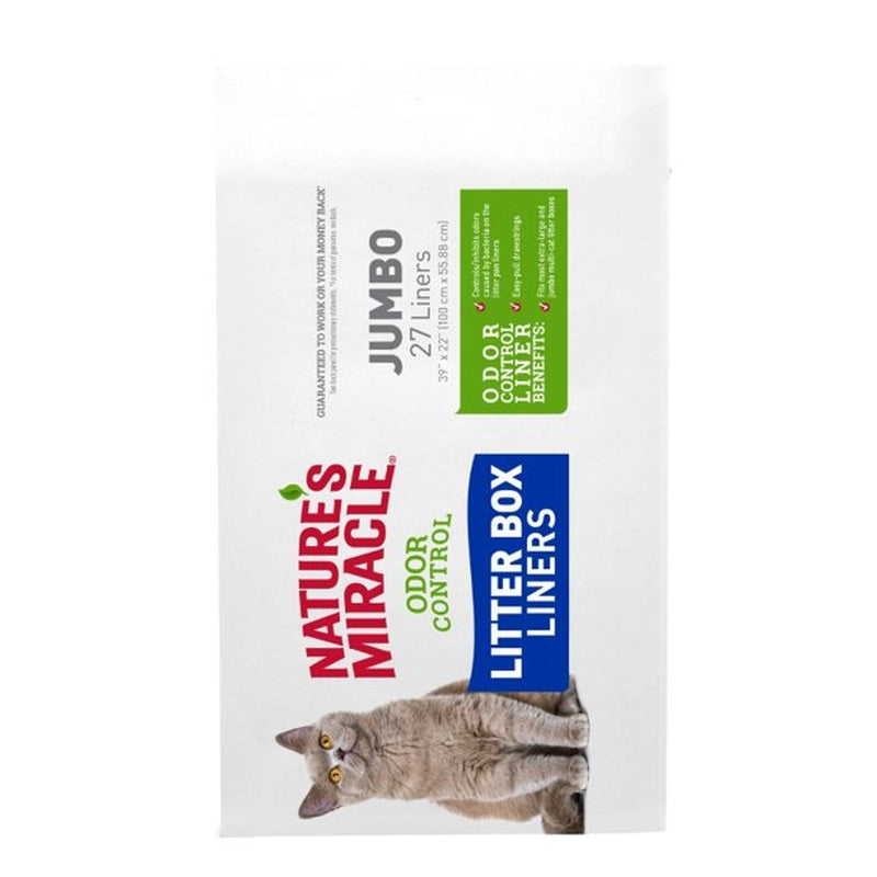 Nature'S Miracle Odor Control Litter Box Liners with Fresh Scent, Jumbo, 27 Count Animals & Pet Supplies > Pet Supplies > Cat Supplies > Cat Litter Box Liners Nature's Miracle   