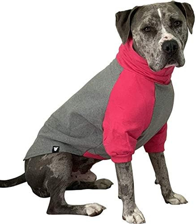 Tooth & Honey Large Dog Sweater/Pitbull/Large Dog Sweater Dog Sweatshirt/Hot Pink & Grey (Large) Animals & Pet Supplies > Pet Supplies > Dog Supplies > Dog Apparel Tooth & Honey XX-Large  