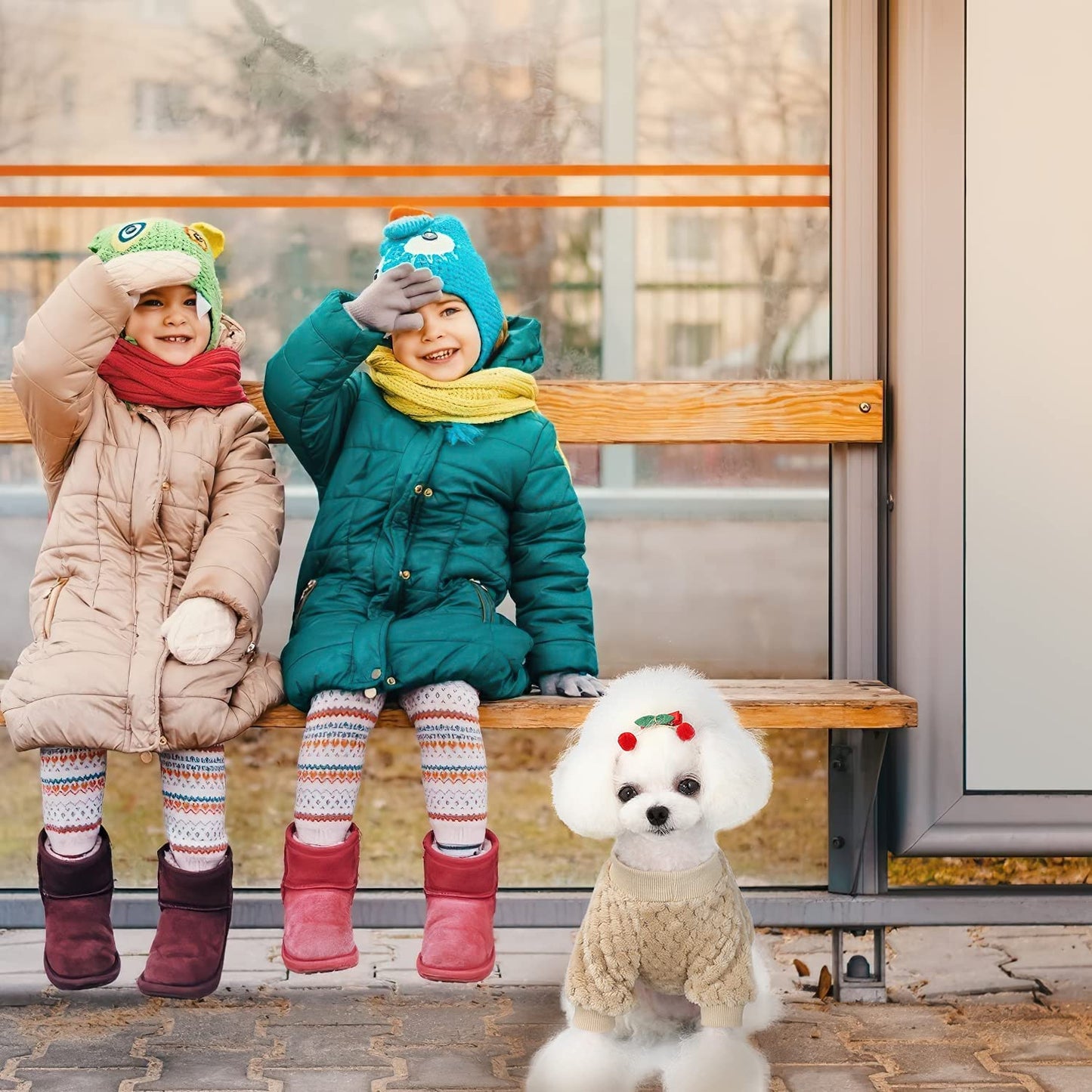 4 Pieces Small Dog Sweaters Chihuahua Fleece Clothes XXS~S Winter Warm Puppy Sweaters Boys Girls Tiny Dog Outfits for Teacup Yorkie Puppies Extra Small Breed Costume (X-Small Bust 10.23") Animals & Pet Supplies > Pet Supplies > Dog Supplies > Dog Apparel Kosiyi   