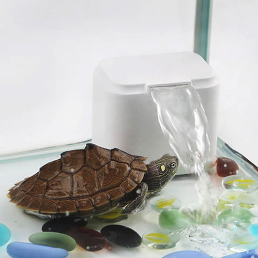 Walbest Turtle Filter Waterfall Flow Water Clean Pump Bio-Filtration for Reptiles Tank Low Level Adjustable Waterfall Filter for Small Fish Tank Turtle Tank Shrimp Tank Amphibian Frog Crab Animals & Pet Supplies > Pet Supplies > Fish Supplies > Aquarium Filters Walbest   