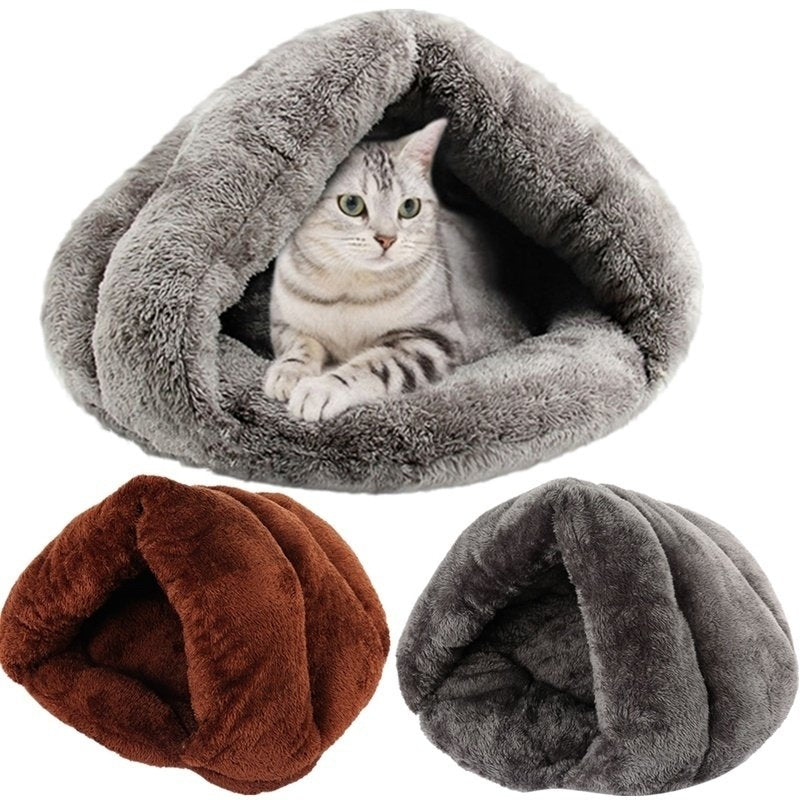 Pet Cat Dog Nest Bed Puppy Soft Warm Cave House Winter Sleeping Bag Mat Pad Animals & Pet Supplies > Pet Supplies > Cat Supplies > Cat Beds Willstar   