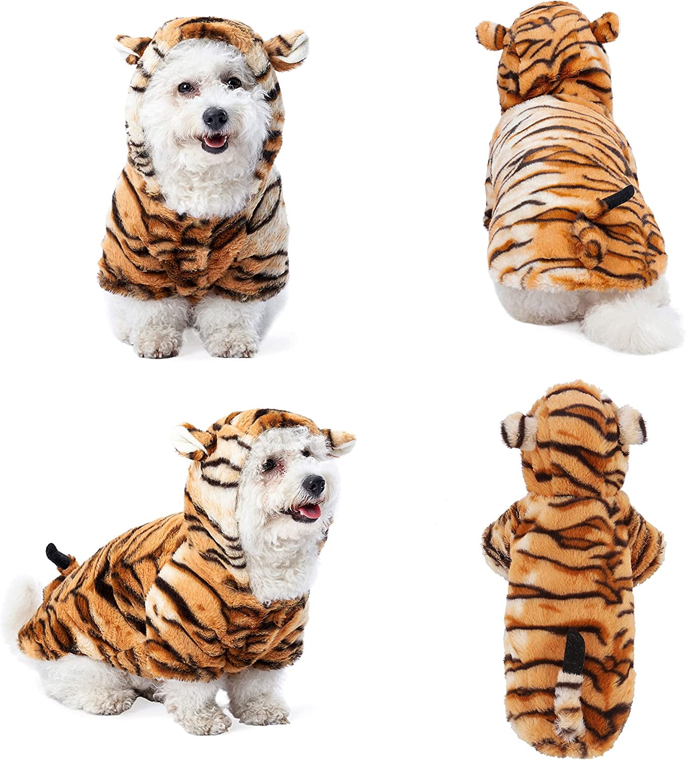 Yoption Dog Tiger Pet Costumes Halloween Pet Puppy Cosplay Dress Hoodie Funny Clothes (S) Animals & Pet Supplies > Pet Supplies > Dog Supplies > Dog Apparel Yoption S  