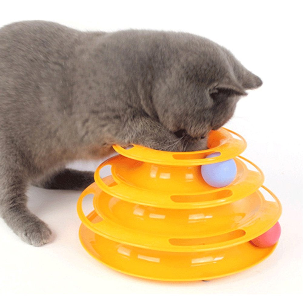 Carkira Cat Toy Vibrant Life Three Tier Cat Track with 3 Moving Balls for Cat Hunting Sports Animals & Pet Supplies > Pet Supplies > Cat Supplies > Cat Toys Carkira   