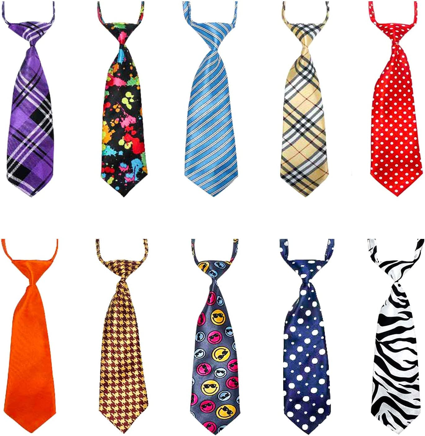 Segarty Dog Ties 30 PCS Dog Neckties, Adjustable Dog Neck Ties and Bows for Medium Large Dog Festival Formal Bulk Pet Bowties Collar Grooming Dogs Accessories Holiday Birthday Wedding Costumes Animals & Pet Supplies > Pet Supplies > Dog Supplies > Dog Apparel Segarty 10PCS, Multi-Colored A  