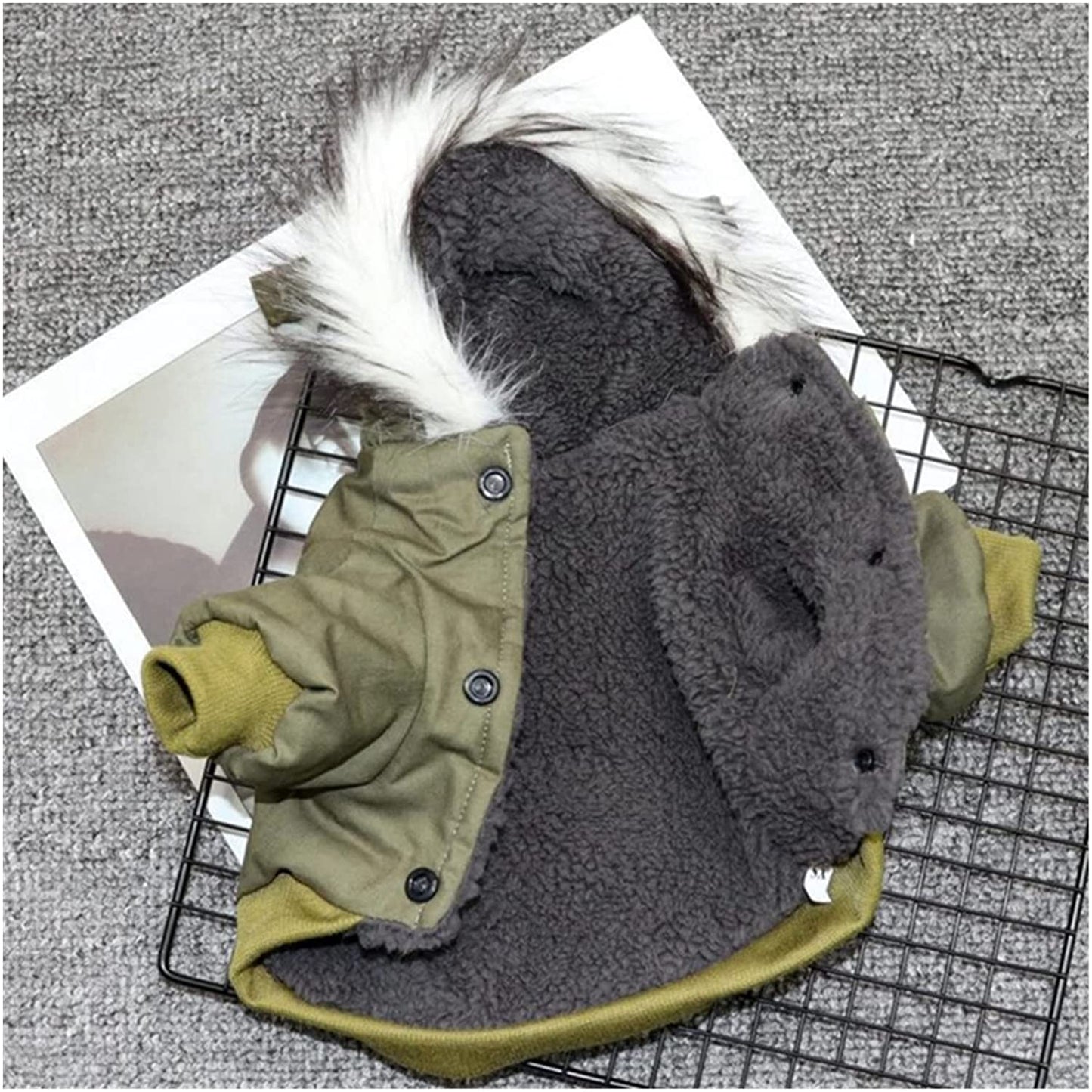 Dog Clothes Warm Puppy Jacket Coat for Small Medium Dog Clothes Hoodie Pets Clothing (Color : Khaki, Size : 2XL) Animals & Pet Supplies > Pet Supplies > Dog Supplies > Dog Apparel keffiyeh   