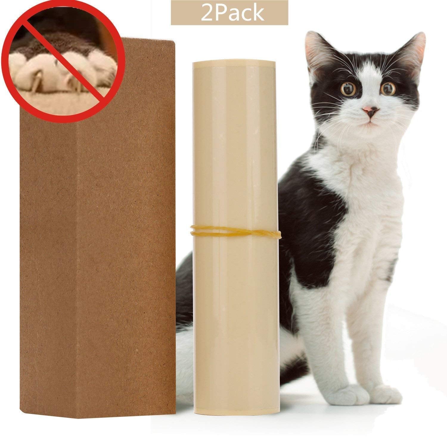 New Upgrade - Large (18.5 X9.05Inch) Furniture Defender Cat Scratching Guard, Furniture Protectors from Pets, anti Cat Scratch Deterrent, Claw Proof Pads for Door(2Pcs/Set)