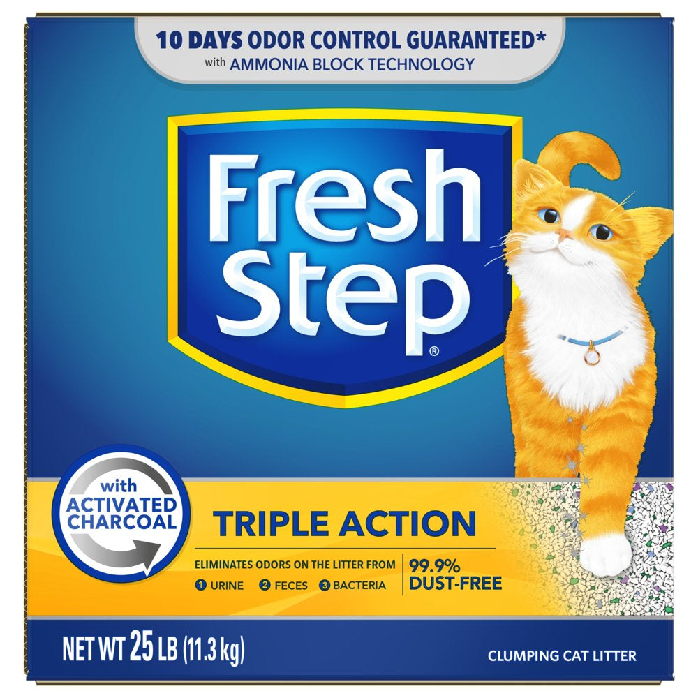 Fresh Step Triple Action Scented Litter, Clumping Cat Litter, 25 Lbs Animals & Pet Supplies > Pet Supplies > Cat Supplies > Cat Litter The Clorox Company   