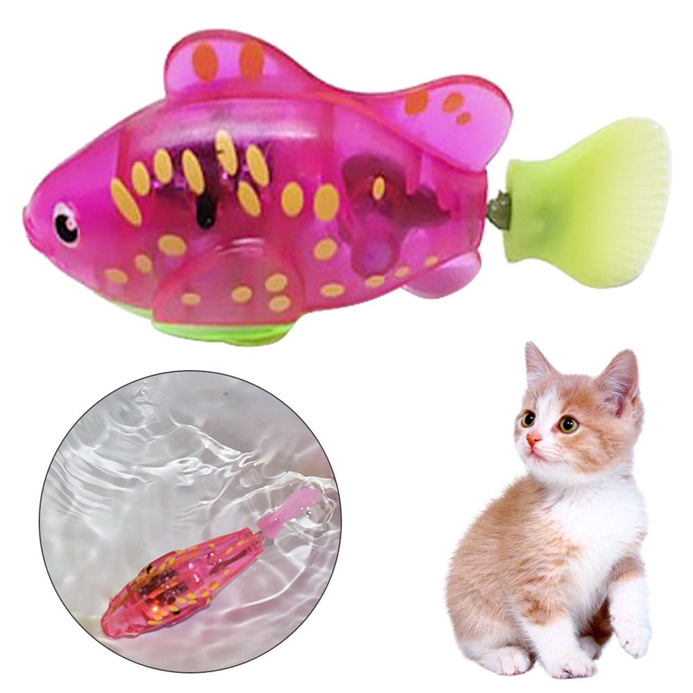 Cat Interactive Electric Fish Toy Water Cat Toy for Indoor Play Swimming Robot Fish Toy for Cat and Dog with LED Light Pet Toys Animals & Pet Supplies > Pet Supplies > Cat Supplies > Cat Toys Welpettie   