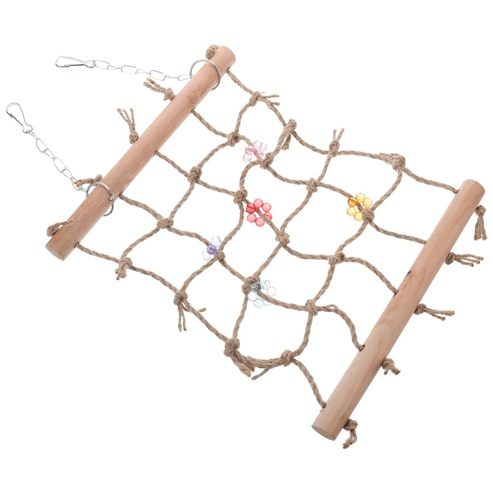 Frcolor Bird Toy Parrot Climbing Toys Cage Perch Ladder Swing Interactive Swings Hanging Ladder Pet Rope Climb Chew Net Swing Animals & Pet Supplies > Pet Supplies > Bird Supplies > Bird Ladders & Perches FRCOLOR   