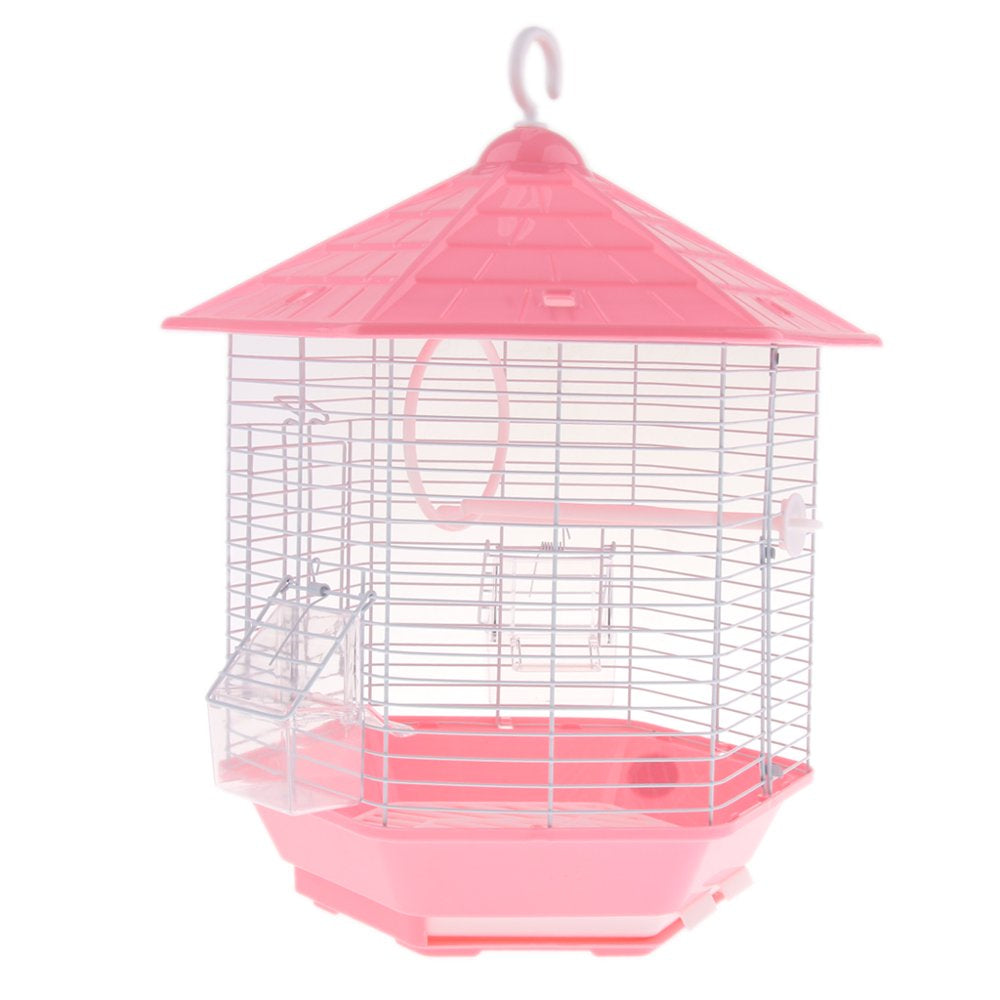 Classic Round/Square Bird Cage with Stand Finch Canary Cockatiel Parakeet Budgie Red Animals & Pet Supplies > Pet Supplies > Bird Supplies > Bird Cages & Stands HOMYL   