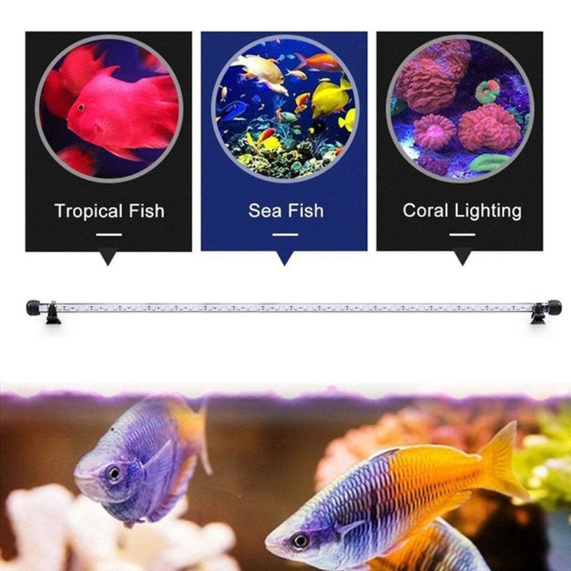 Aquarium LED Light,18-52Cm Aquarium Fish Tank 9/15/21/27/36Leds Bar Submersible Waterproof Light Lamp Strip Animals & Pet Supplies > Pet Supplies > Fish Supplies > Aquarium Lighting Gonex   