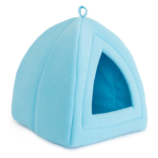Petmaker Cozy Kitty Tent Igloo Plush Cat Bed Animals & Pet Supplies > Pet Supplies > Cat Supplies > Cat Beds Overstock Blue  