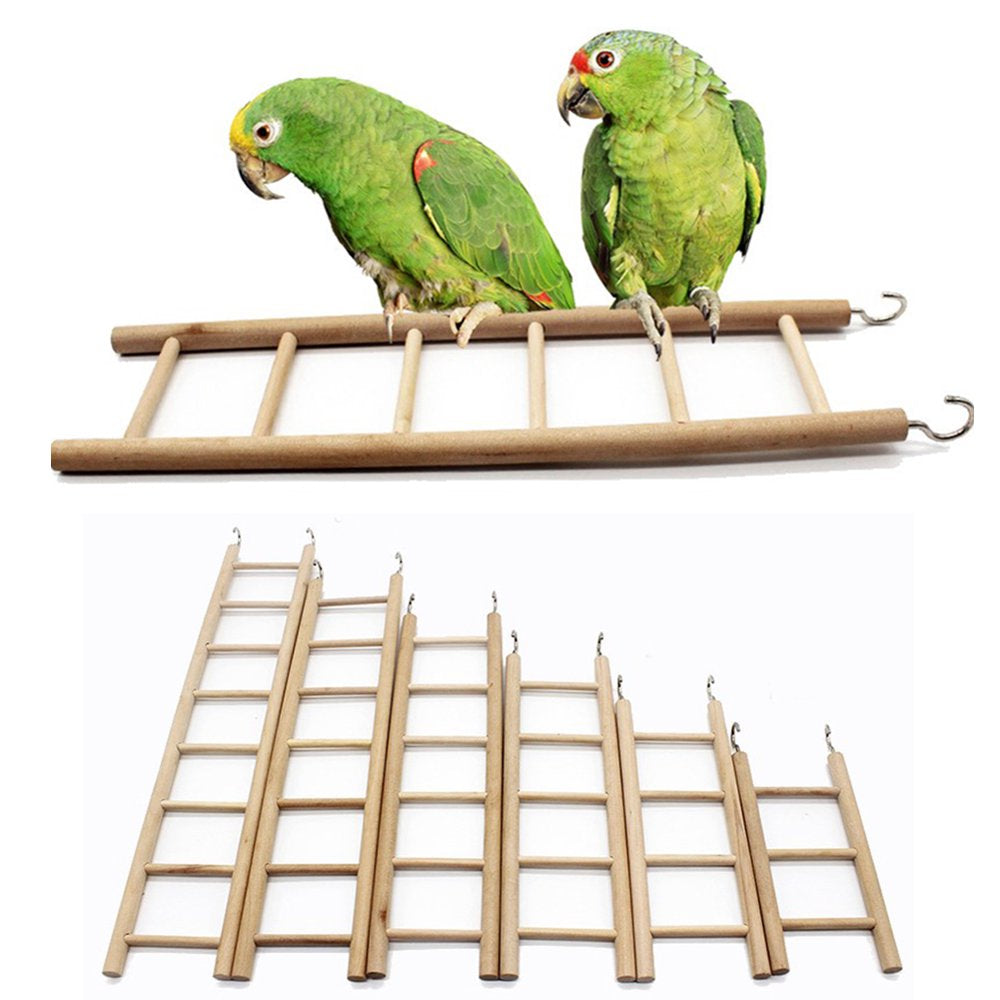 Eyyvre Clearance Sale - Bird Toys Wooden Ladders Rocking Scratcher Perch Climbing 3/4/5/6/7/8 Stairs Hamsters Bird Cage Parrot Pet Toys Supplies
