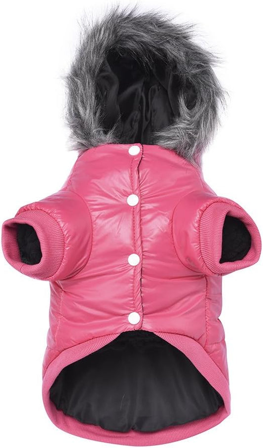 Lesypet Dog Coats for Small Dogs, Dog Jacket Warm Dog Winter Coat Windproof Puffer Jacket for Small Dogs Puppy, Pink S Animals & Pet Supplies > Pet Supplies > Dog Supplies > Dog Apparel LESYPET Pink Small 