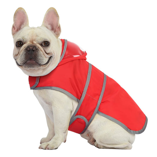 HDE Dog Raincoat with Clear Hood Poncho Rain Jacket Red - S Animals & Pet Supplies > Pet Supplies > Dog Supplies > Dog Apparel HDE S Red 