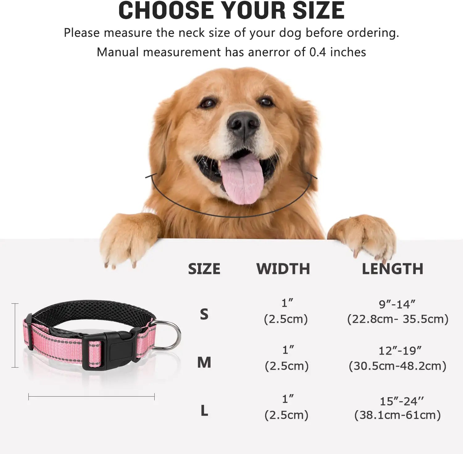 Reflective Airtag Dog Collar, Breathable Pink Nylon Dog Collar with Airtag Holder, the Waterproof Dog Collar Airtag, Dog Tracking Collar, Adjustable Airtag Accessories Dog Collar for Medieum Dogs Electronics > GPS Accessories > GPS Cases Simket   