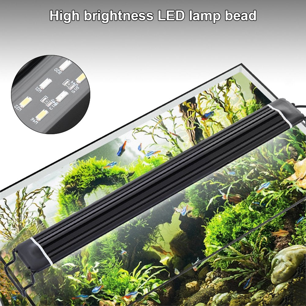 Full-Spectrum Aquarium Light with Aluminum Alloy Shell Extendable Brackets-Light Animals & Pet Supplies > Pet Supplies > Fish Supplies > Aquarium Lighting TKJH   