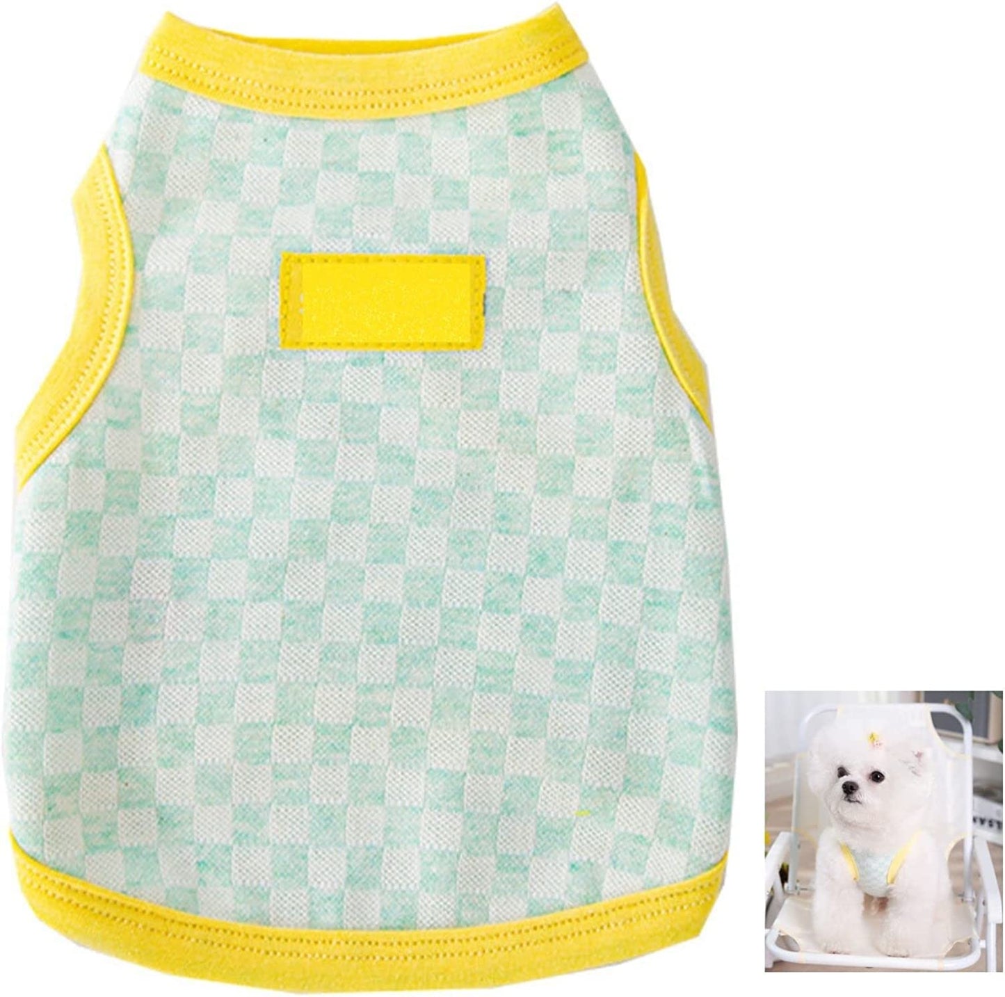 Dog Shirt Shirts for Dog Vest for Small Medium Large Dogs Soft and Light-Weight T Shirts Gift for Puppy Cat Outfit Tank Top Animals & Pet Supplies > Pet Supplies > Dog Supplies > Dog Apparel BIECWIAY Yellow Large 